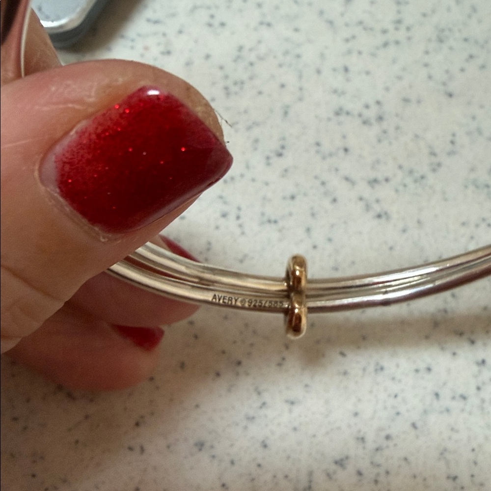 James Avery, new Heart of Gold Combo Bangle Bracelet - Picture 5 of 5